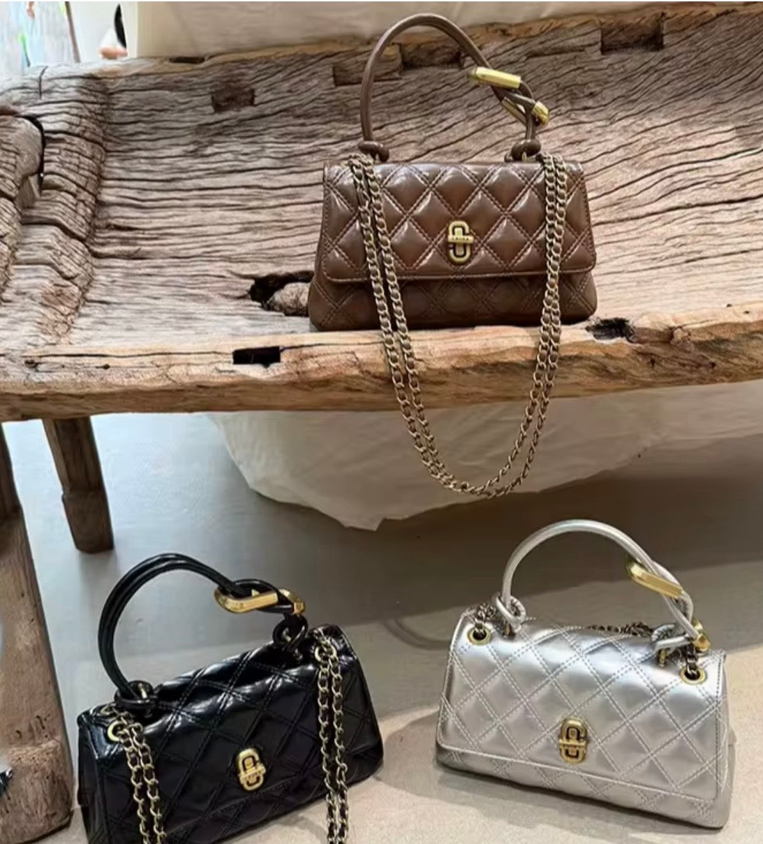 Quilted Chain Crossbody Bag